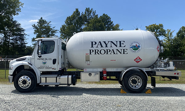 Payne Oil Company propane bobtail truck